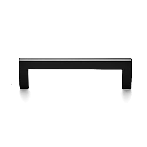 Ravinte Matte Black Cabinet Handles Solid Cabinet Pulls 3-3/4 Inch 30 Pack - color: Black, size: Flat Black 3-3/4'' Hole Center
