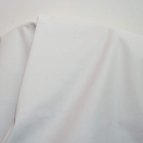 NAT Leathers | White Vegan Faux Leather Synthetic Pleather 0.9 mm 1/2 Yard 18-20 inch Wide x 54 inch Length Soft Smooth Upholstery Half Yard (18" x 54") (White) - color: Ivory