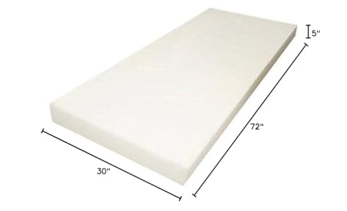 Mybecca 5"x 30"x 72" Upholstery Foam Cushion Medium Density(SEAT Replacement,Upholstery Sheet) - color: Medium Density, style: 5 Inchx 30 Inchx 72 Inch
