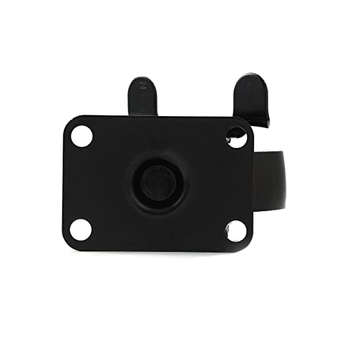 FactorDuty 3" Black Metal Swivel Plate Caster Wheels, Set of 4, with Brake - size: 3" with Brake