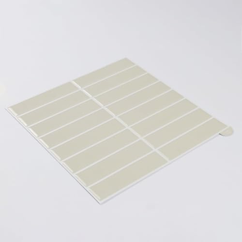 Alwayspon 11.4x9inchx10Pcs 3D Beige Peel and Stick Wall Tile Stickers - color: Beige 2