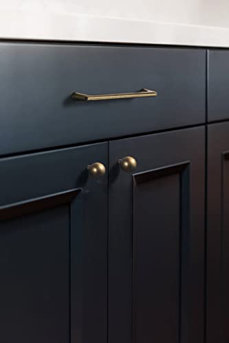 Goo-Ki Antique Brass Cabinet Pulls with 5''(128mm) Hole Centers, Retro Style Zinc Alloy Cabinet Handles for Dresser,Wardrobe,Cupboard- 6 Pack - color: Antique Brass, size: 5'' Hole Centers