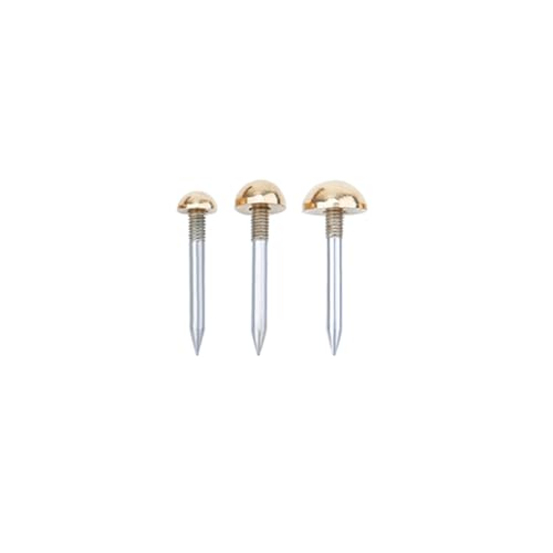 dophee 20Pcs Gold Small Round Head Brass Upholstery Nails Tacks, 10mm - color: Gold, size: 10mm