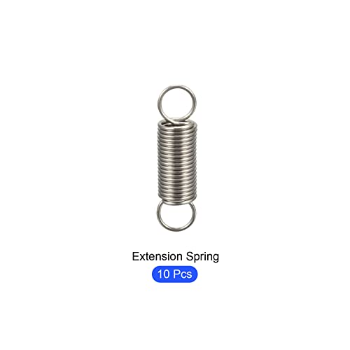 METALLIXITY Extension Spring (0.4x4x15mm/0.016"x0.16"x0.59") 10Pcs, Stainless Steel Tension Spring Wire - for Home Repair Construction Machinery - size: 0.016"x0.16"x0.59"