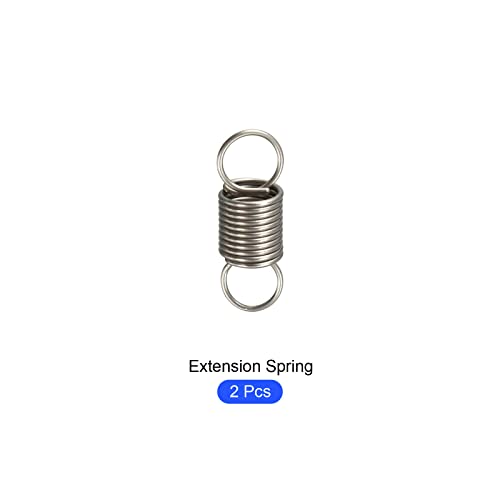 METALLIXITY Extension Spring (0.5x5x15mm/0.02"x0.2"x0.59") 2Pcs, Stainless Steel Tension Spring Wire - for Home Repair Construction Machinery - size: 0.02"x0.2"x0.59"