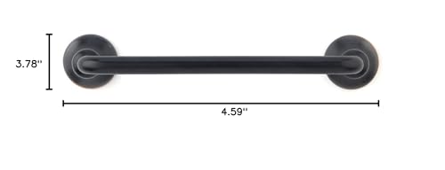 Richelieu | Toulon 3 3/4-inch (96 mm) Matte Black Round Cabinet Pull Handle - color: Matte Black, size: 3 3/4 in (Pack of 1)