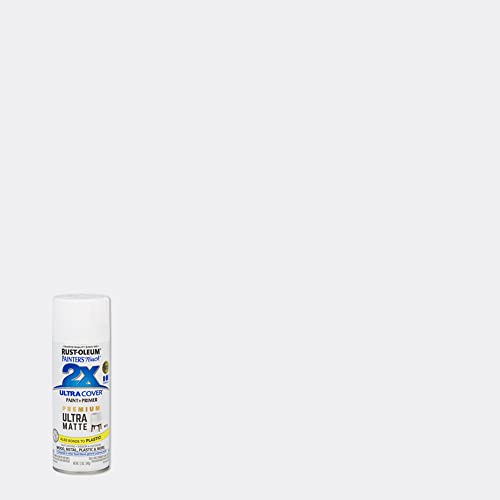 Rust-Oleum 331181 Painter's Touch 2X Ultra Cover Spray Paint, 12 oz, Ultra Matte White (Pack of 6)