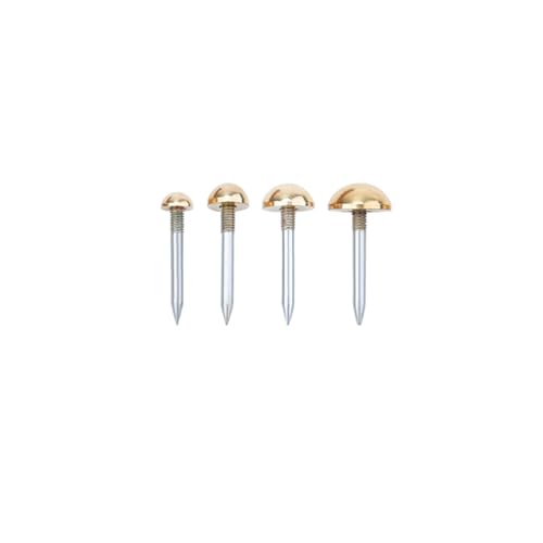 dophee 20Pcs Gold Small Round Head Brass Upholstery Nails Tacks, 12mm - color: Gold, size: 12 mm