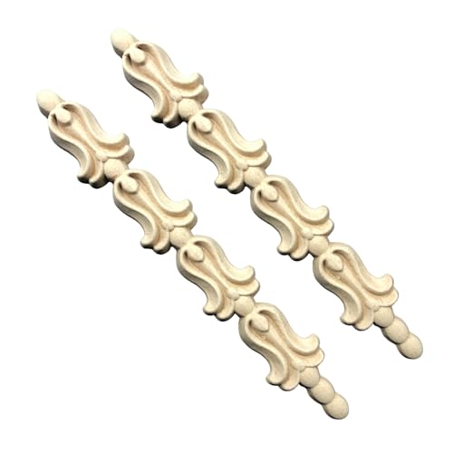 WoodUbend WUB1376 Pack of 2 Pediments - Wood Appliques - Heat Bendable & Flexible Onlays 6x32.5cm - DIY Craft, Furniture & Home Decor - Easy to Apply & Paint - Versatile, Reusable & Durable Decals - size: WUB1376