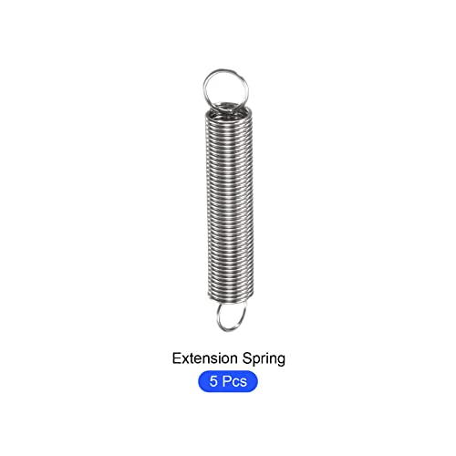 METALLIXITY Extension Spring (0.8x8x50mm/0.04"x0.32"x1.97") 5Pcs, 304 Stainless Steel Tension Spring Wire - for Home Repair Construction Machinery - size: 0.04"x0.32"x1.97"