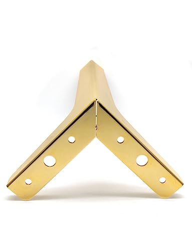 Modern Gold Metal Furniture Legs, 7 Inch Table Legs for Couch Bed Cabinet Cupboard,Modern Furniture Feet,Set of 4(7" Height,Gold) - color: Gold, size: 6.7"/17cm