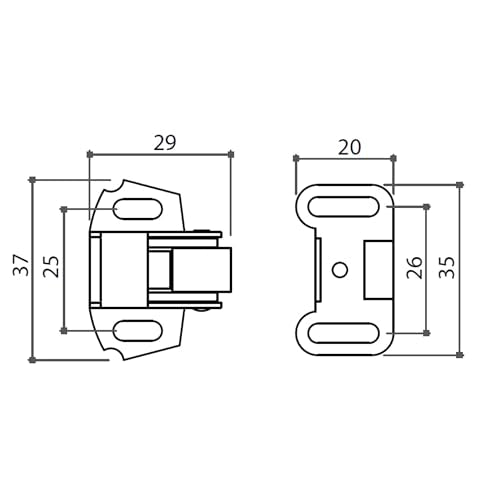 10 Pack Rok Hardware Roller Wheel Spring Cabinet Furniture Closet Door Catch Latch Holder in Zinc Finish with Screws, ROKRC