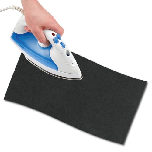 USIT, 1pc Iron-On Mock Suede Repair Patch, 24"x9", Ideal for Repairing Trousers, Jackets and Shirts, Unalterable Dyes, Dark Grey - color: Anthracite Grey, size: 23x60 cm