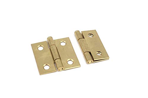 Butt Hinges 1 1/2" Flush Mount Hinge Cabinet Hinge Antique Furniture Hinge Box Hinge Small Cabinet Hinge Antique Hinge with Brass Finish