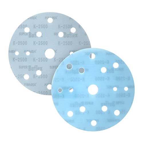 Eagle U193-1562 6 inch DRY Super Buflex Discs - 15 Holes - BLUE (K2500) - (Job-Pak) - 4 Discs/Pack - color: K-2500 Blue, size: 6" w/ 15 Holes