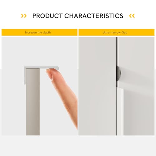 Rergy 10 Pack 6-1/4" Cabinet Pulls White Finger Pulls for Cabinets - color: White, size: Hole Center: 6-1/4in(160mm)