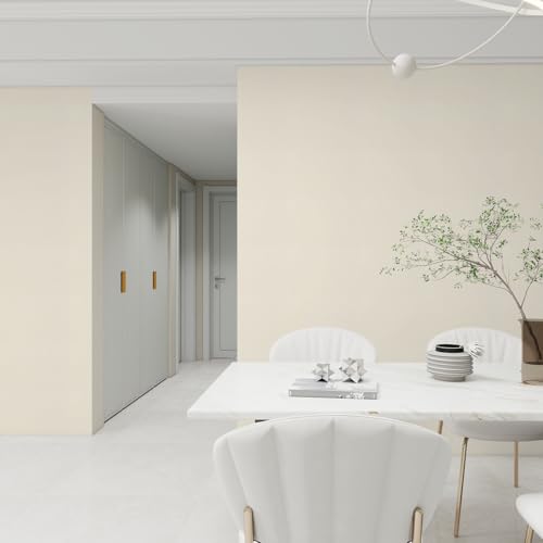 Grasscloth Peel and Stick Wallpaper Beige Textured Contact Paper, set of 17.3 x 480 Inches Removable Wallpaper for Bedroom, Countertop, Classroom, Cabinet and Drawer, Renter Friendly Wall Paper - color: Beige, size: 17.3" x 480"