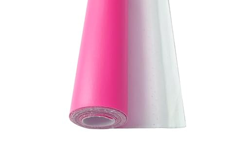 Wento Soft Faux Leather Rolls 15” x 54” Solid Neon Fuschia PU Leather Sheets Roll Very Suitable for Making Crafts, Leather Earrings, Bows,Sewing - color: Neon Fuschia
