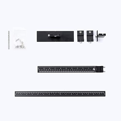 Cabinet Hardware Jig for Handles, Adjustable Template with Convenient and Precise Installation for Door and Drawer Knobs,Pulls,Tool Accessories Jig of Aluminum Alloy