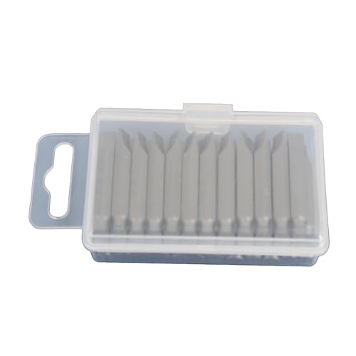 TEMO 25p 1/4" Flat Slotted 2" Long Screwdriver Insert Bit, Impact S2 Steel - size: 25p Slot 1/4" 50mmL(2"L)