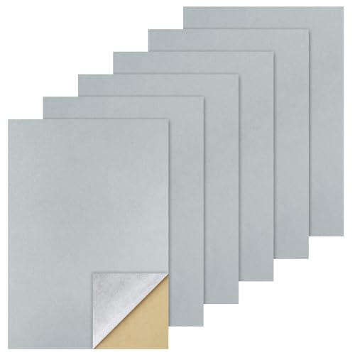 Biaungdo Grey Self Adhesive Felt Sheets, 8 x 12 Inch, 6 Pcs - color: Grey