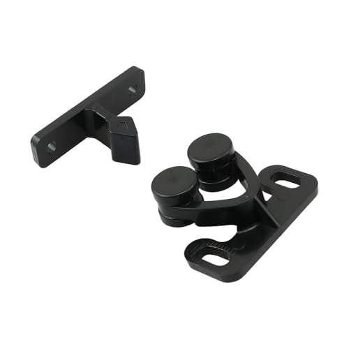 HJGarden 4PCS 31x32x28mm Black Roller Type Door Catch Latch Plastic Spring Loaded Collision Lock Furniture Fittings Cabinet Hardware Suitable for Vessels Wardrobes Dressing Table