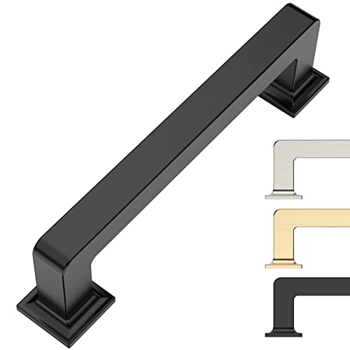 9BUILD 10 Pack 3.75 Inch Matte Black Cabinet Handles,Kitchen Hardware - color: Matte Black, size: 3.75"/96MM Hole Center