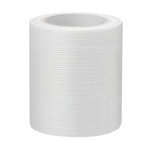 VEVOR Drywall Mesh Tape, 5.91 inch W x 98.43 ft L Self-Adhesive Fiberglass Drywall Joint Tape, 12 Rolls Dry Wall Patch for Easy Sheetrock Ceiling Crack Repair, to Achieve Smooth Even Wall Surface - color: White - 12-pack