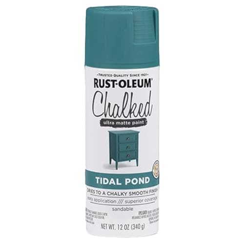 Rust-Oleum 302597 Series Chalked Ultra Matte Spray Paint, 12 Ounce (Pack of 1), Tidal Pond