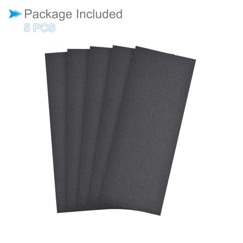 Wet Dry Sanding Sheets, 9 Inch x 3.6 Inch 320 Grit Sandpaper Sheets Silicon Carbide - Applications: for Furniture, Hobbies and Home Improvement, Drywall, Wood, Metal, 5 Pieces - size: 320 grit