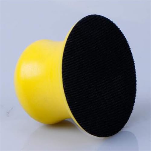 Hand Sanding Block Round and Mouse Shape Sandpaper Holder Hook and Loop PU Backing Ergonomic Grip for Wood Furniture Repair Craft (3inch) - color: 3inch