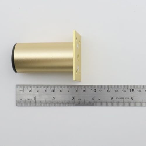 Geesatis Adjustable Leveling Furniture Legs (4-Pack) - 3" Gold Aluminum Alloy Feet for Wobbly Cabinets, Tables, & DIY Projects - size: 3inch