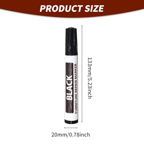 Black Furniture Repair Marker Pen, Instant Wood Floor Scratch Touch Up Tool
