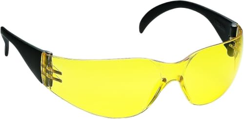 Galeton Outlaw Lightweight Anti-Scratch Lens Safety Glasses with Extra Wide Temples - color: Amber, size: Pack of 1