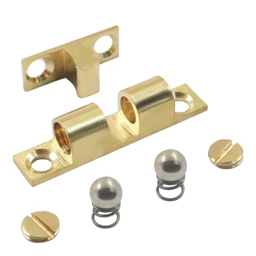 Double Roller Catch Cabinet Latches, 40mm, 4 Pack - color: Gold, size: 40 mm