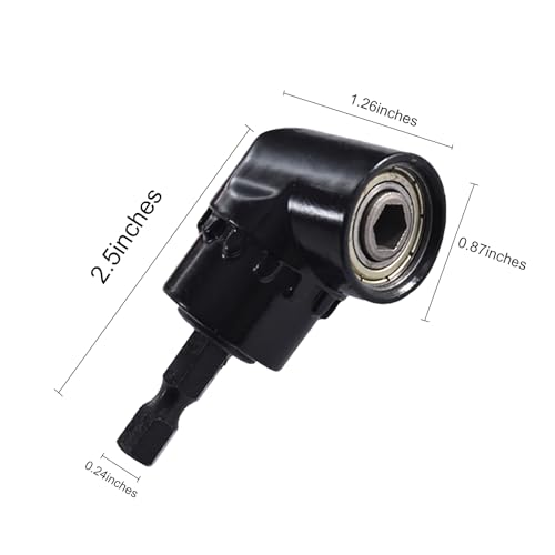105-Degree Right Angle Adapter for Electric Screwdrivers Hex Shank Tool for Tight Spaces and Angled Applications