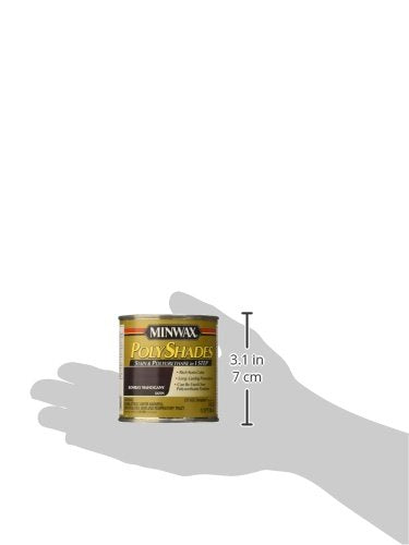 Minwax 219804444 Polyshades - Stain & Polyurethane in 1 Step, 275 VOC, 1/2 pint, Bombay Mahogany, Satin