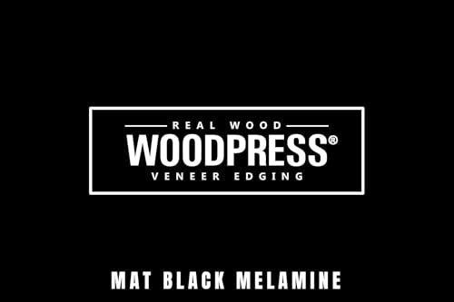 3" Black Matt Pre-Glued Melamine Edge Banding, 25 ft - size: 3 inch