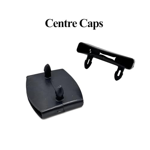 30pcs 54x9mm Black Replacement Bed Slat Plastic Centre Caps Holders for Holding Securing Wooden Slats Bed Base,Width 54mm x Height 9 mm (Inside Dimension) - size: Centre Caps 30 pcs