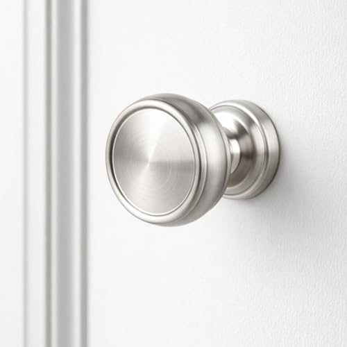 10 Pack Brushed Satin Nickel Cabinet Knobs, 1-1/4 Inch Zinc Alloy Knob - color: Brushed Satin Nickel
