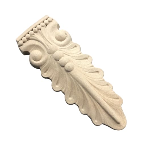 WoodUbend WUBX1006 Pack of 2 Corbel Leaves - Wood Appliques - Heat Bendable & Flexible Onlays 13x5cm - DIY Craft, Furniture & Home Decor - Easy to Apply & Paint - Reusable & Durable Decals