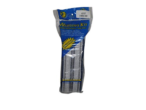 Chair Strap,40 Feet 3 Inches Wide Webbing Kit, Lawn Chair Webbing, Makes Old Furniture Look New ! (White -Grey- Navy Striped) - color: White and Grey/Navy Striped