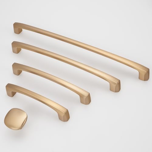 COTYKILEY 10 Pack 5 Inch(128mm) Champagne Bronze Cabinet Handles Champagne Kitchen Cabinet Pulls Cabinet Door Handles Kitchen Cabinet Hardware - color: Champagne Bronze, size: 5" Hole Center(128MM)