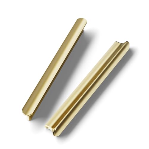 Cobbe 10 Pack Champagne Bronze Cabinet Pulls 3-3/4 Inch (96mm) Hole Centers Gold Kitchen Cabinet Handles Drawer Pulls Dresser Handles Cabinet Door Handles Cabinet Hardware - color: Gold 10 Pack, size: 3-3/4" hole center spacing