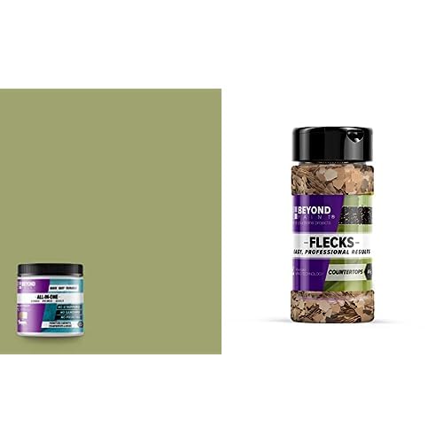 Beyond Paint Bundle, Includes (1) Pint of All-In-One Refinishing Paint in Sage and (1) Five Ounce Multi-Colored Flecks