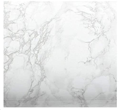 EZ FAUX DECOR Vinyl Countertop Update Wrap 36" x 120" Waterproof White Marble Contact Paper Countertop Adhesive Covering Formica Laminate Removable Wallpaper Peel and Stick Backsplash - size: 36" x 120"