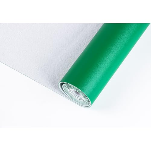 Faux Leather Sheets for Craft One Roll Smooth Surface Leather Fabric Sheets 12" x 53” (30cm x 135cm) Inch Earrings Bows Wallets DIY Projects (Green) - color: Green