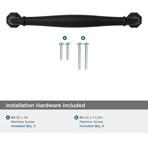 khtumeware 10 Pack 3-1/2 Inch(89mm) Black Cabinet Pulls Heavy Duty Solid Cabinet Hardware for Cupboard Drawer Pulls Dresser Handle - color: Matte Black, size: 3-1/2 inch Hole Center