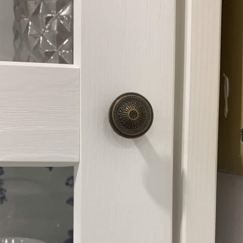dophee 2Pcs Small Vintage Style Single Hole Cabinet Knobs, 1.02" x 0.67" - size: 2 Pieces