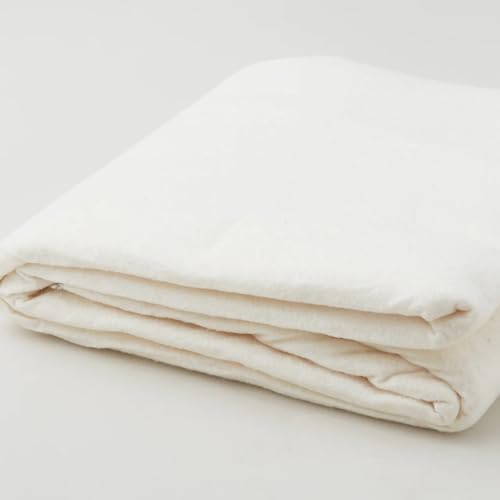 Quilt Batting Queen Size 108" x 96" | 100% Cotton – No Poly Scrim or Resin | Medium Weight Batting Roll for Stuffing Blankets and Quilting Supplies - size: Queen